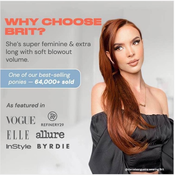 INH 26” Ponytail Hair Extensions Jet Black -2 Available! - Picture 9 of 15